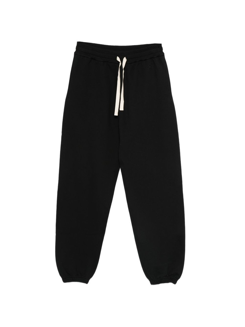 logo-embroidered drawstring trousers 1