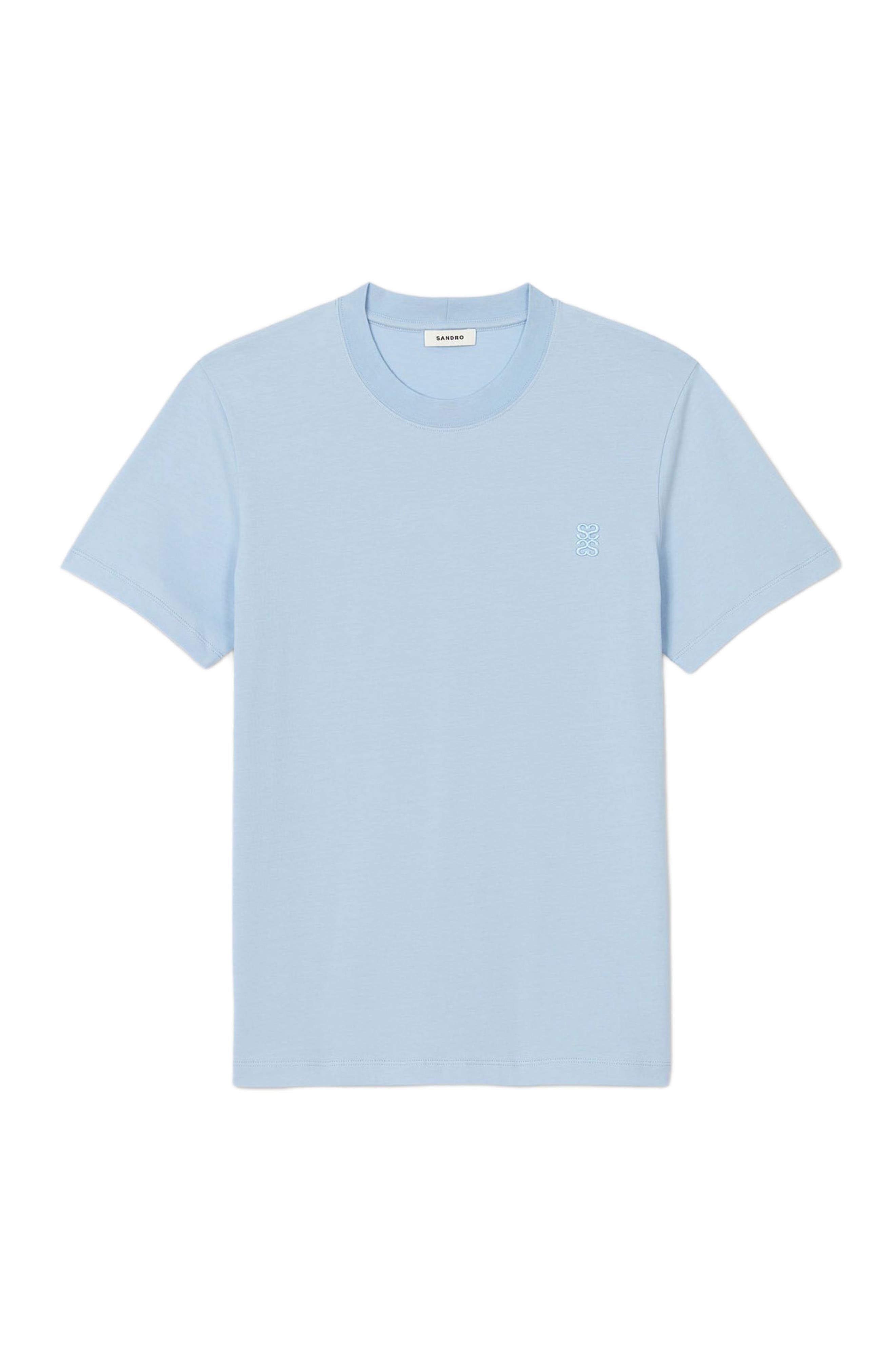 SANDRO Cotton T-shirt in Blue Sky at Nordstrom - 5