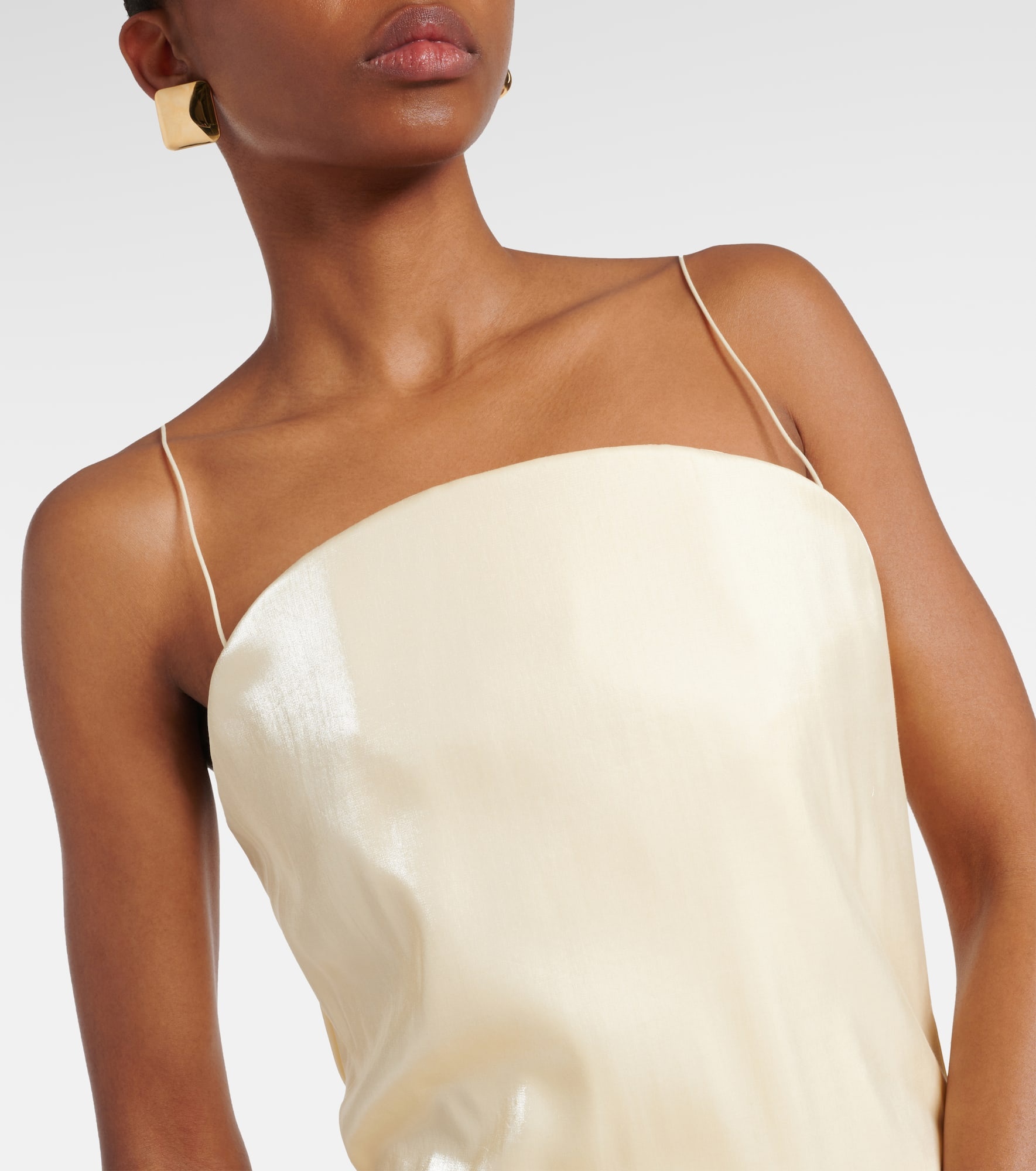 La Robe Carino satin midi dress - 4