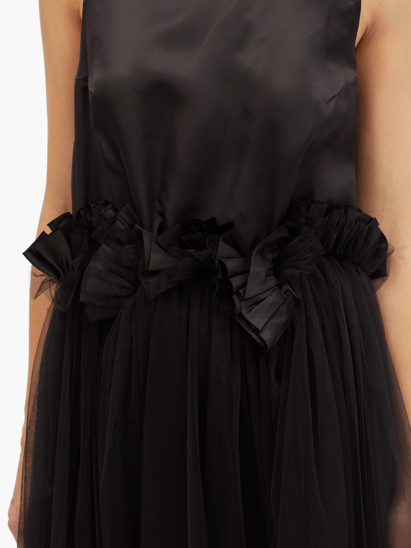 Ruffled satin and tulle dress - 3