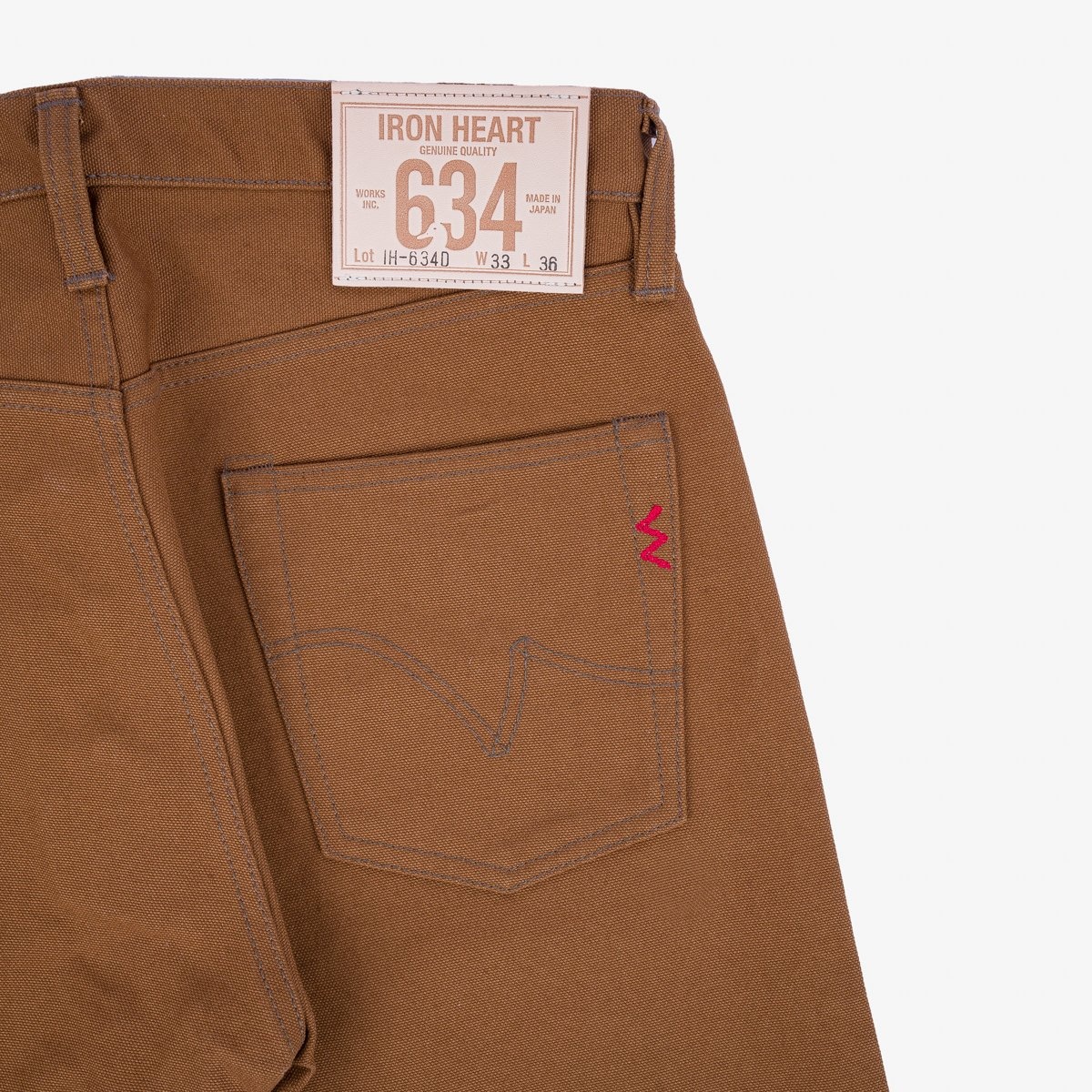 IH-634D 17oz Duck Straight Cut Jeans - Brown - 8