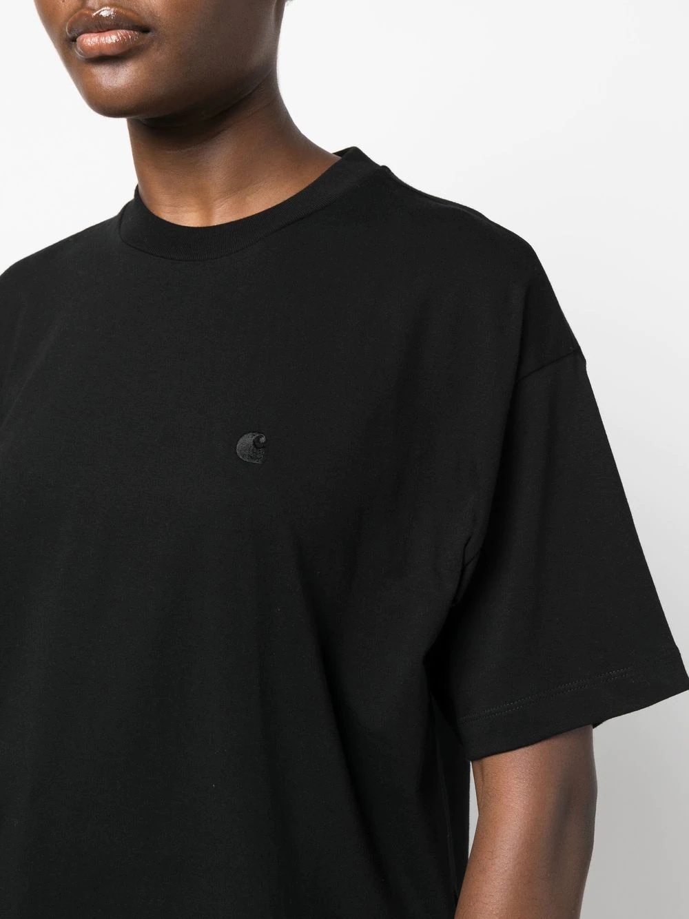 logo-embroidered oversize T-shirt - 5