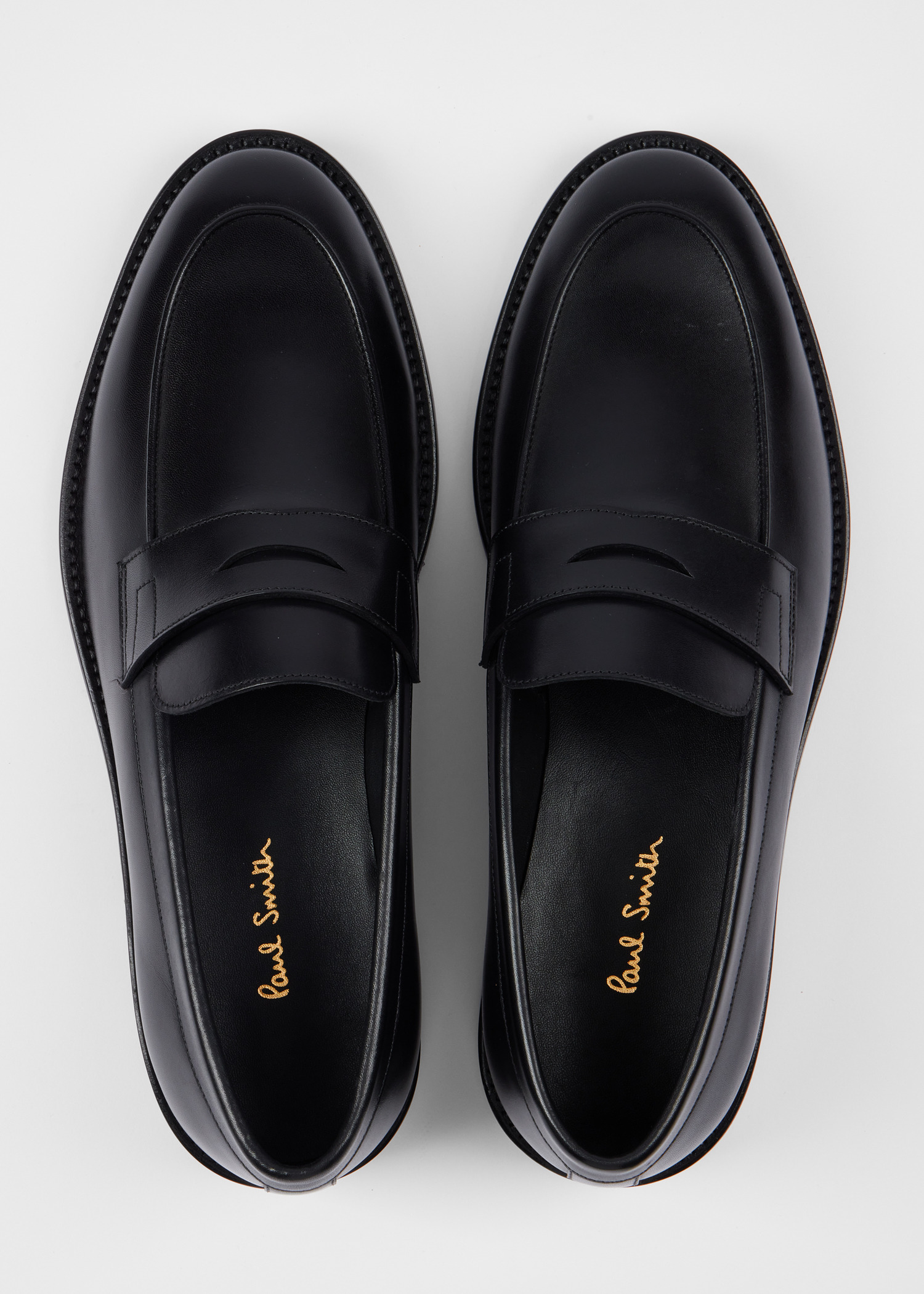 Black Leather 'Benito' Loafers - 5