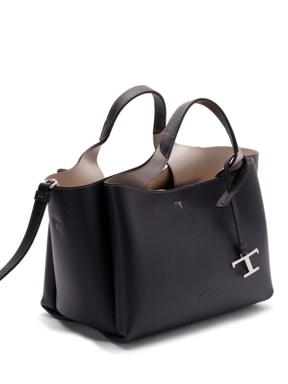 leather two-way handbag - 3