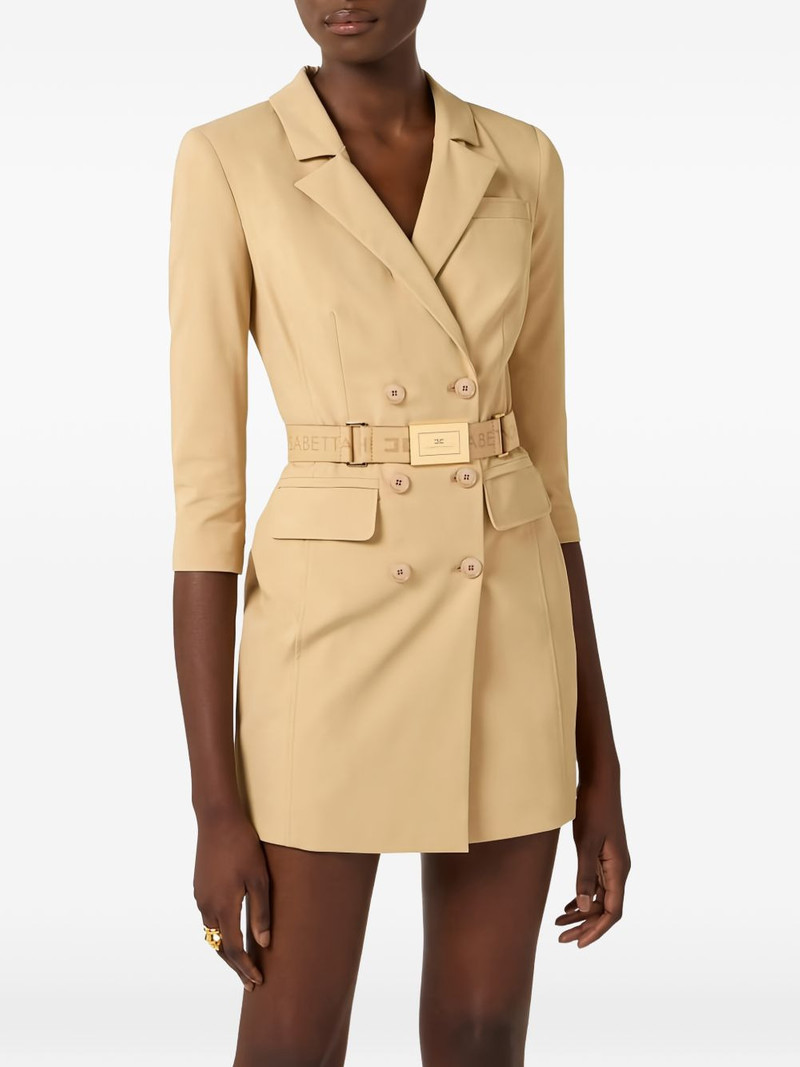 lapel belted mini dress 4