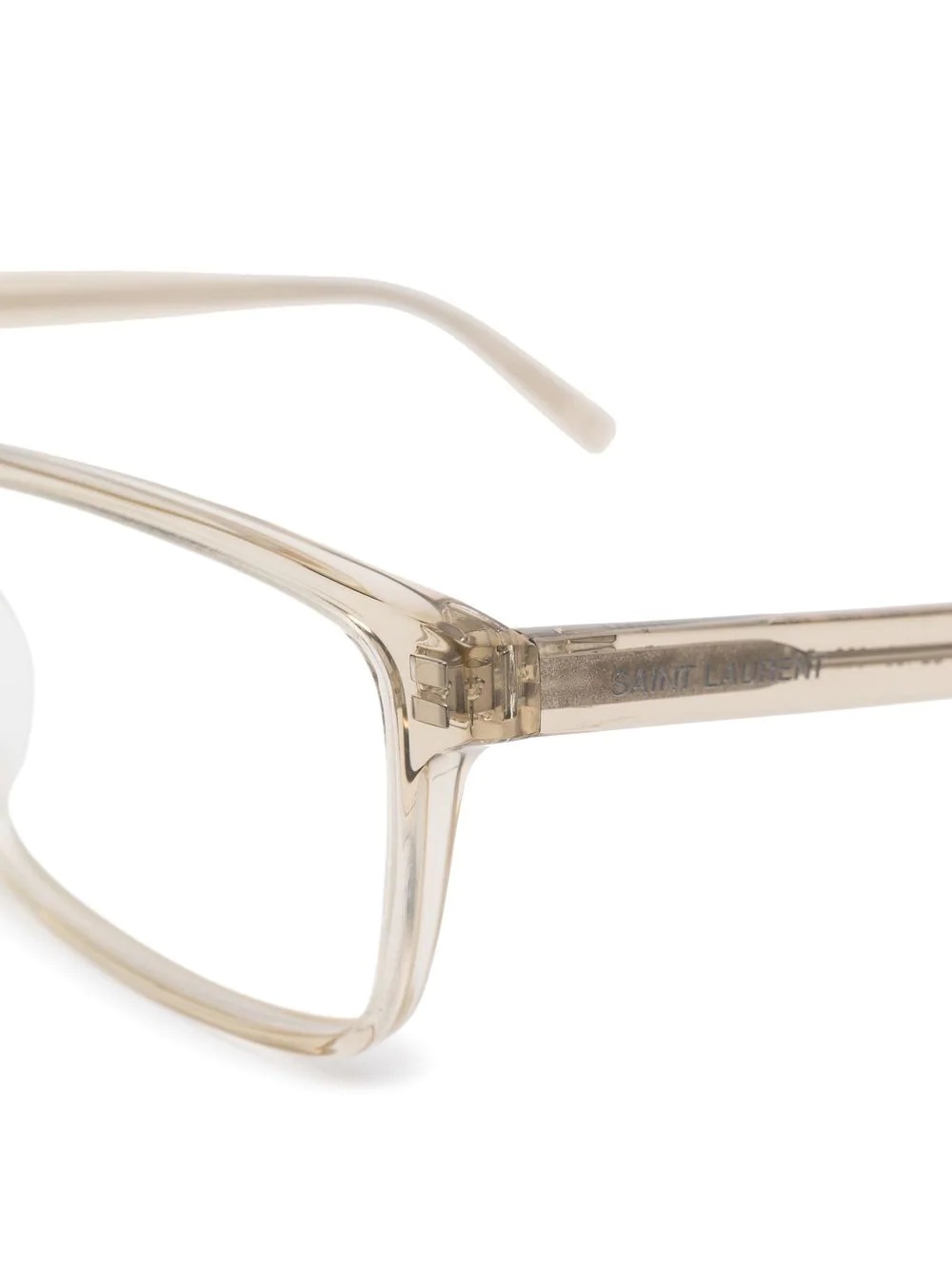 tortoiseshell-effect rectangle-frame glasses - 3