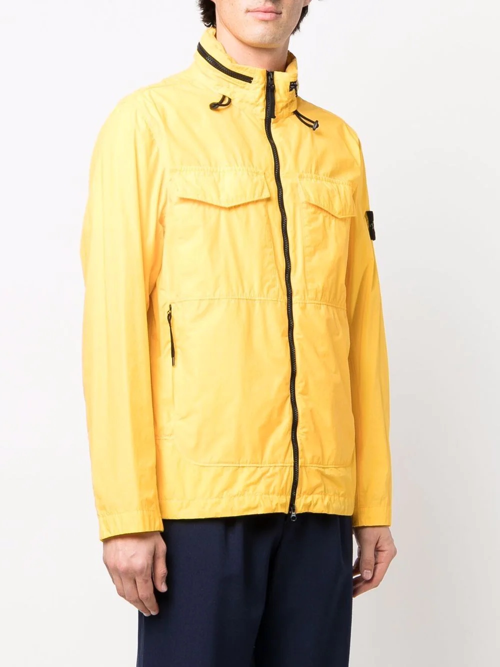 Compass-patch zip-up jacket - 3