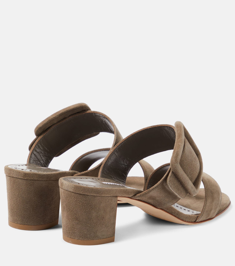 Manolo Blahnik Newton 50 suede mules outlook