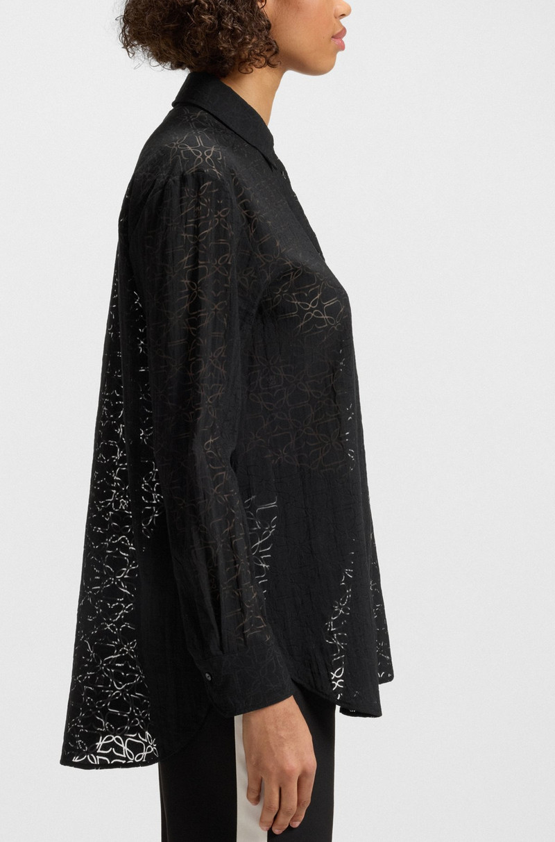 OVERSIZE-FIT BLOUSE WITH BURNOUT PATTERN 6