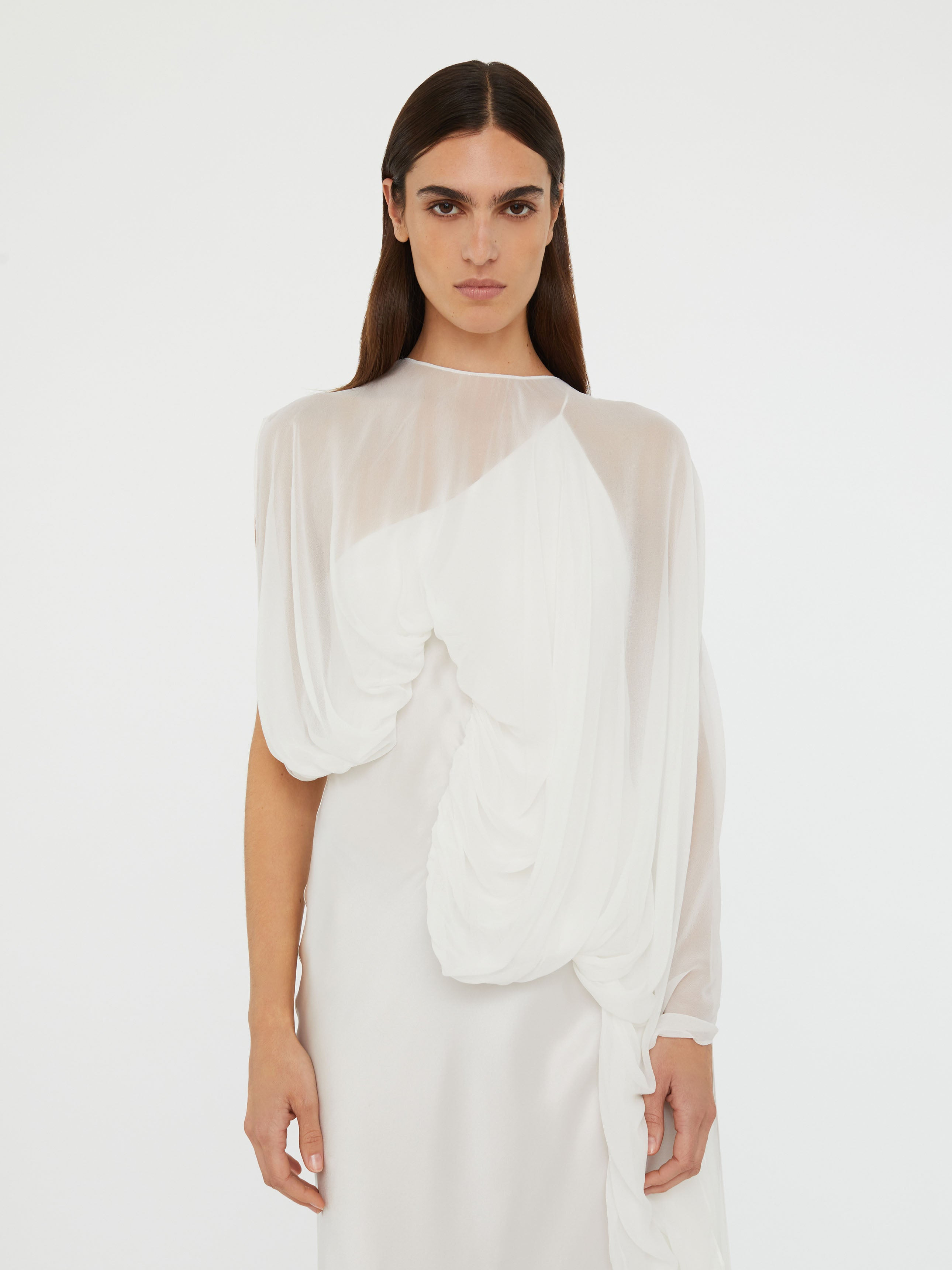 Cumulus Draped Sleeve Dress - 2