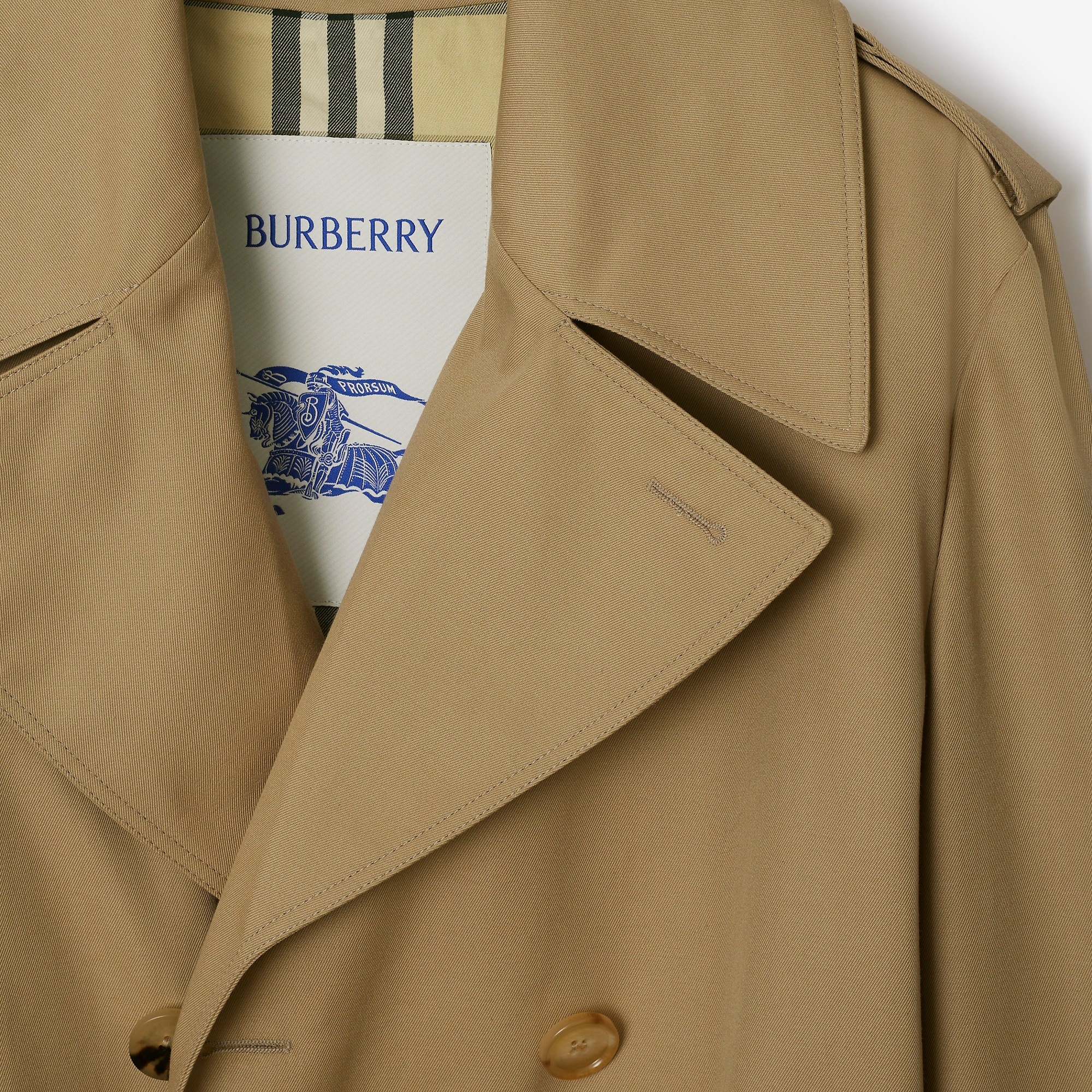 Burberry Mid-length Cotton Blend Trench Coat | REVERSIBLE