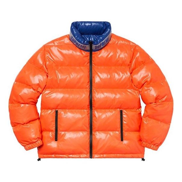 Supreme Shiny Reversible Puffy Jacket 'Blue Orange' SUP-SS20-165 - 2