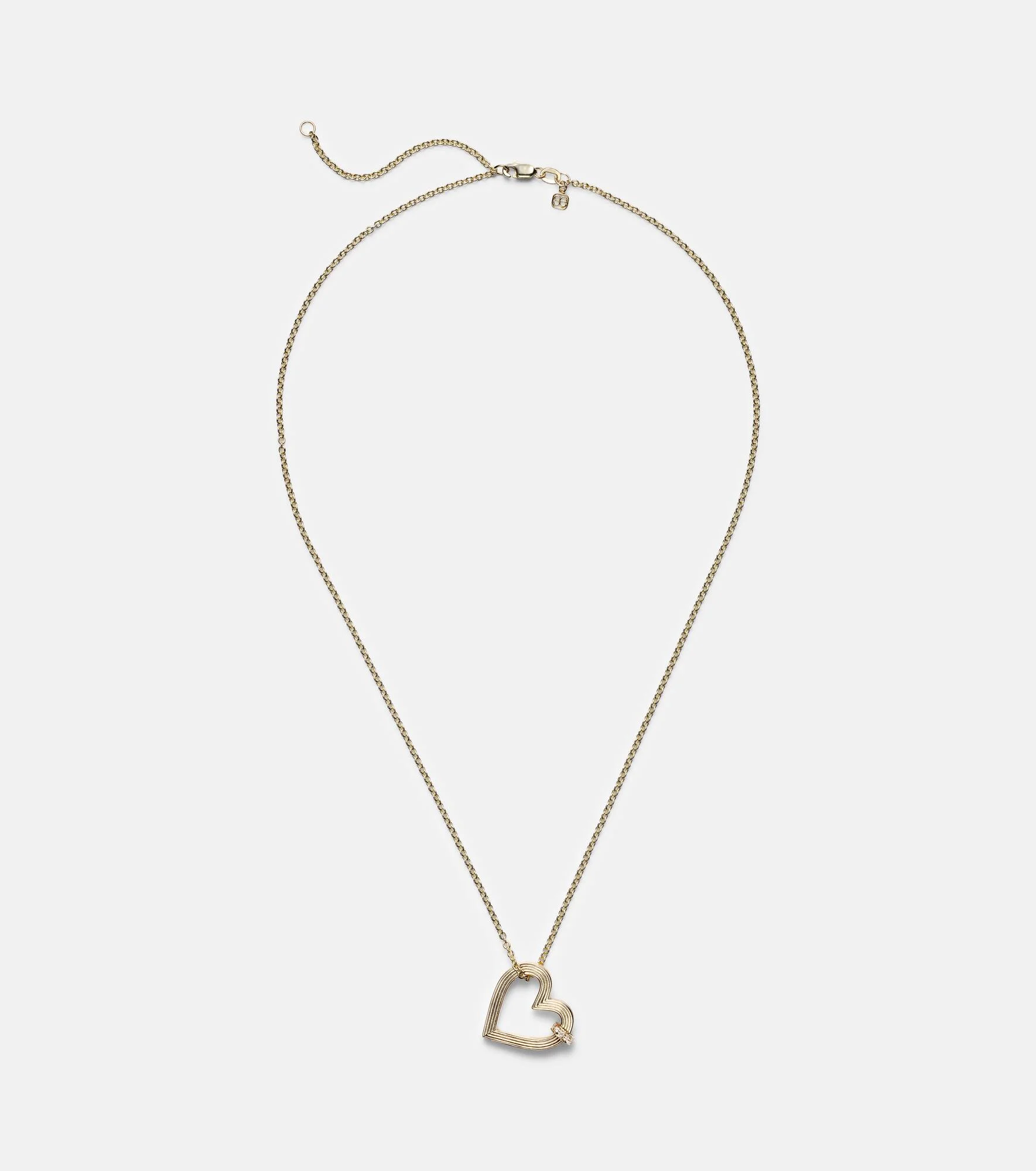 Lovebirds 14kt gold necklace with diamonds - 1