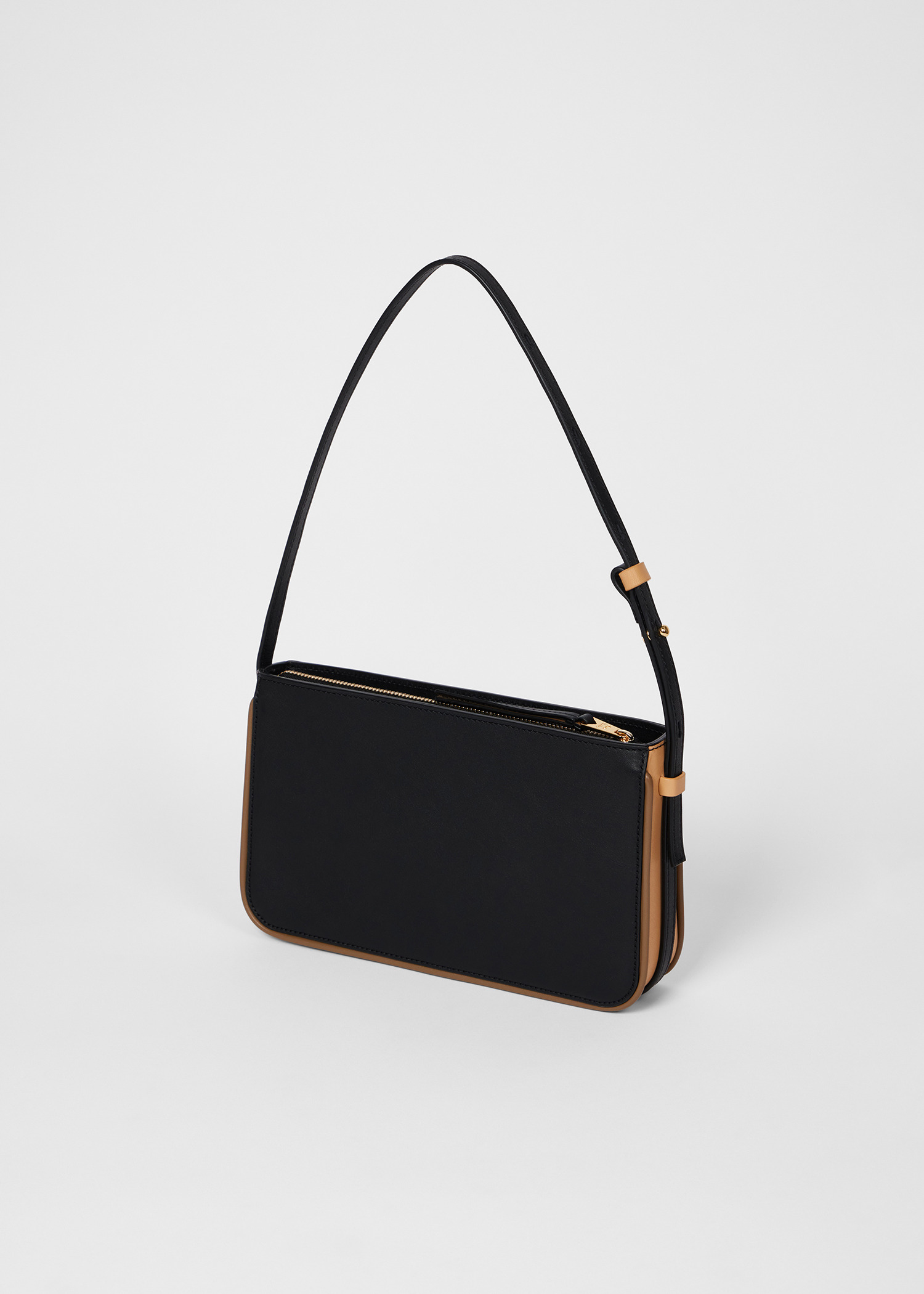 Women's Leather Pocket Pochette Bag - 3