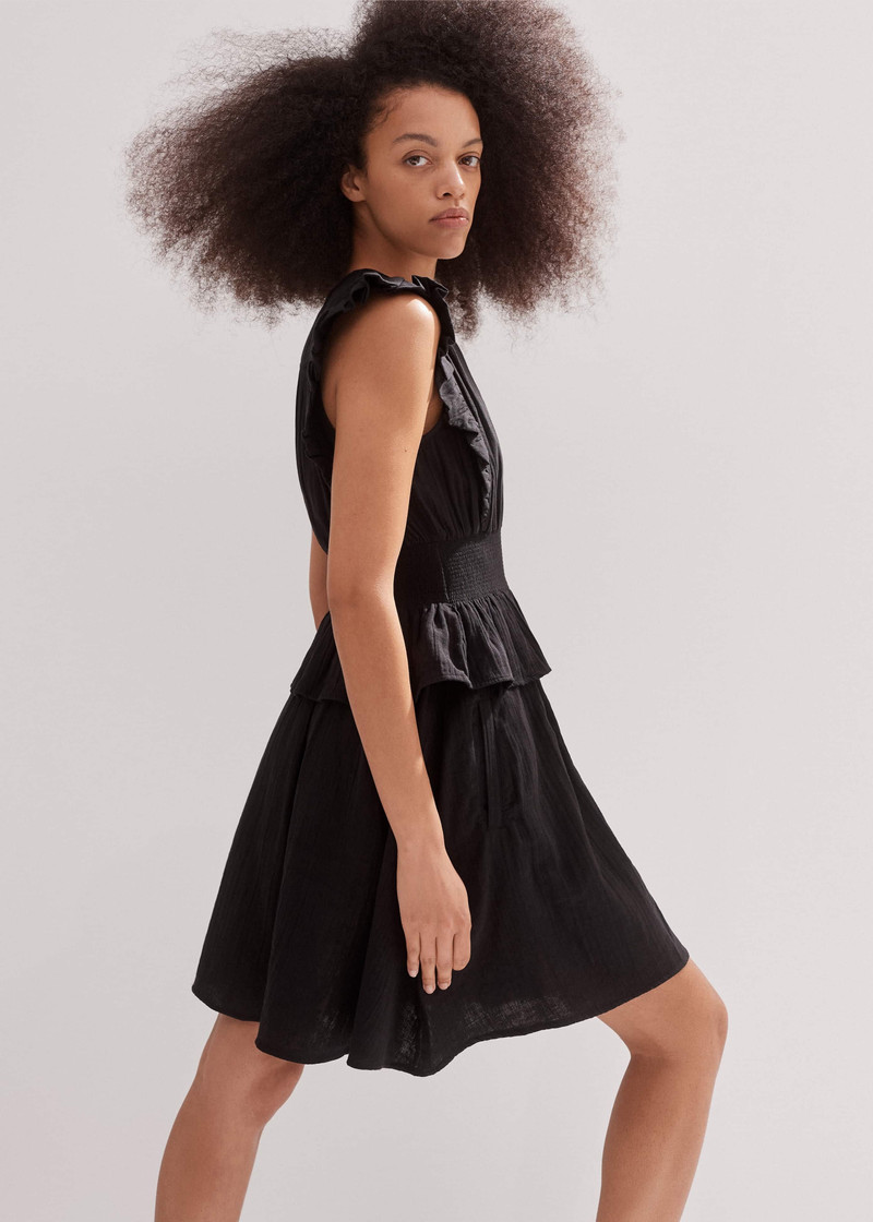 Cheesecloth Fit And Flare Short Dress 1