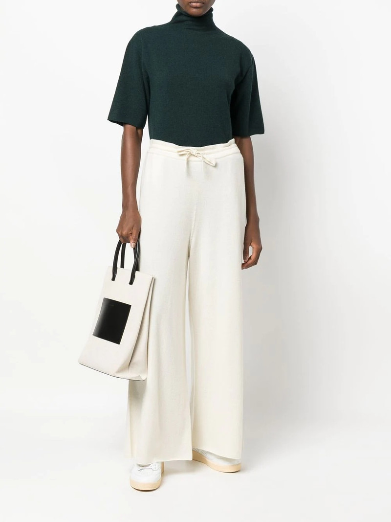Jil Sander wide-leg cashmere track pants outlook