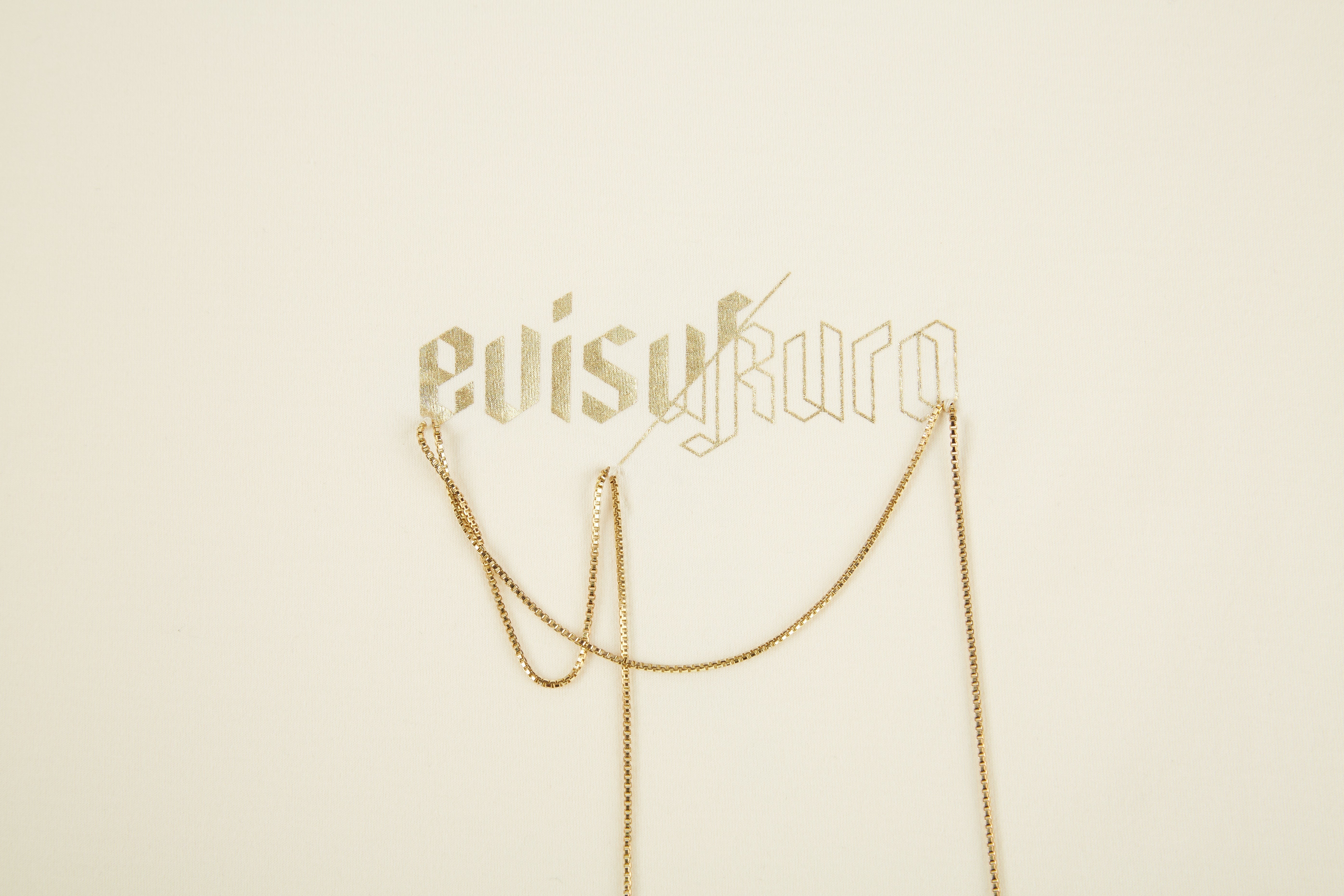 Draped Metal Chain T-shirt - 10