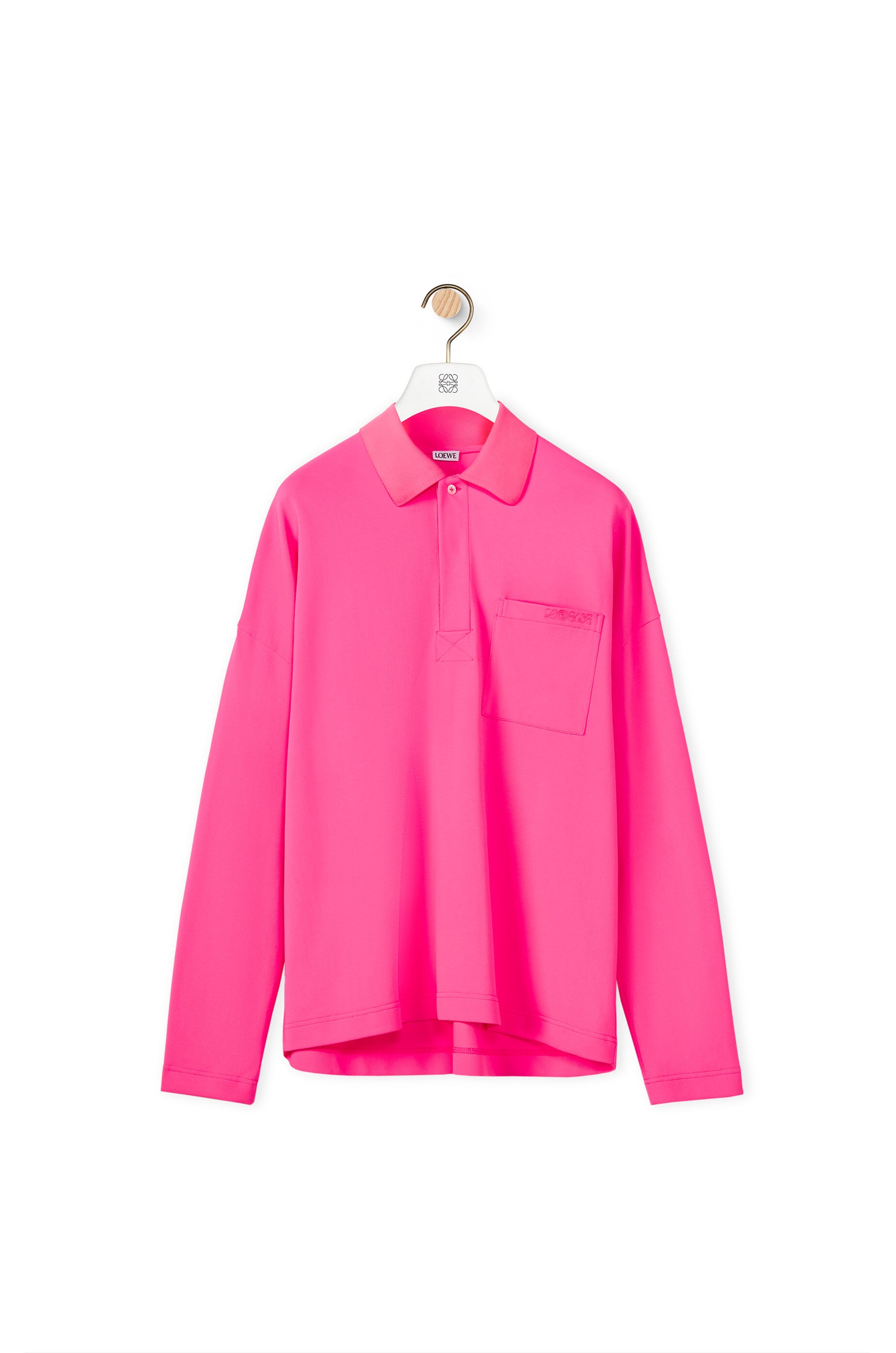 Long sleeve polo top in polyamide - 1