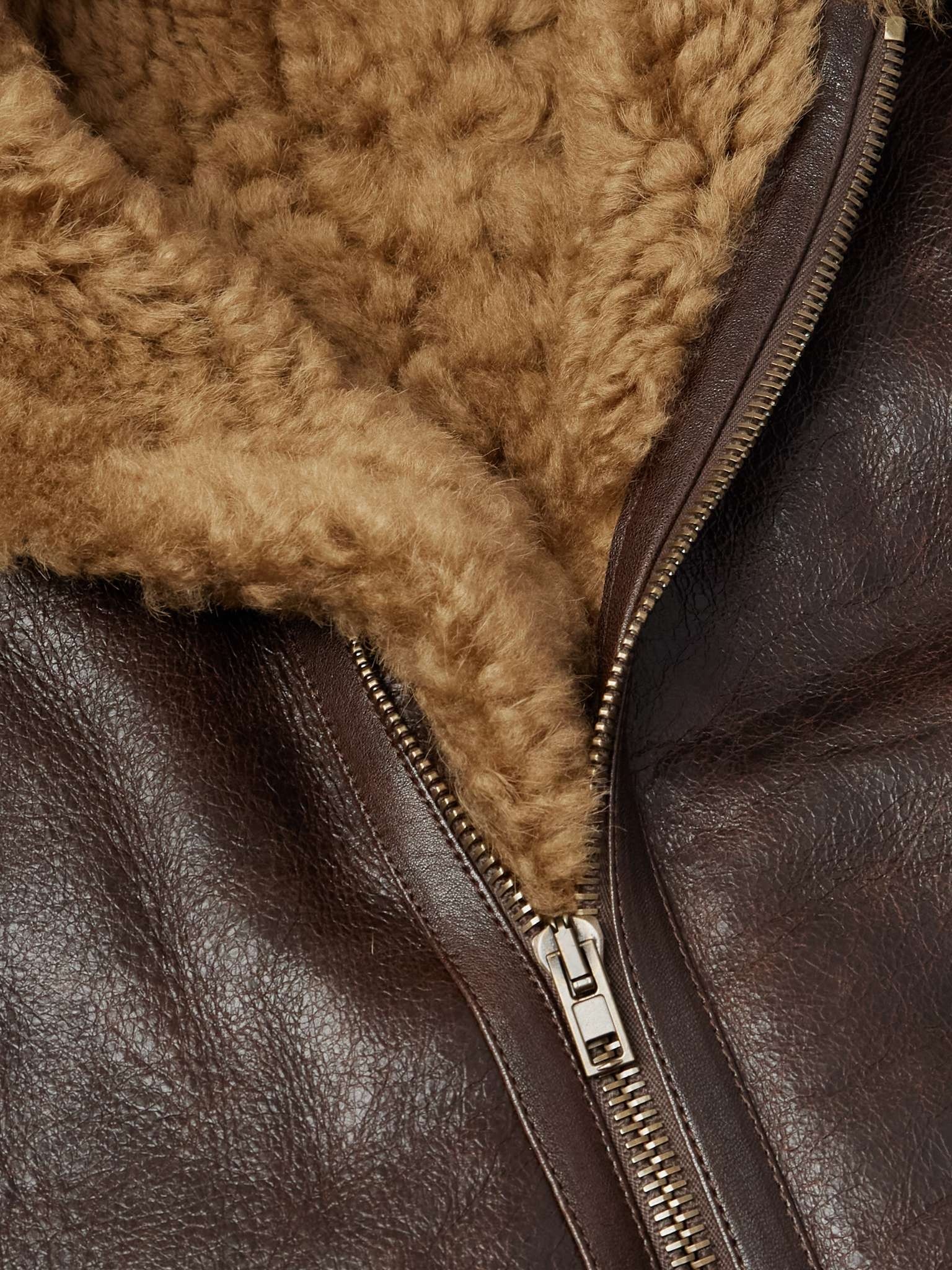 Oversized Shearling Jacket - 5