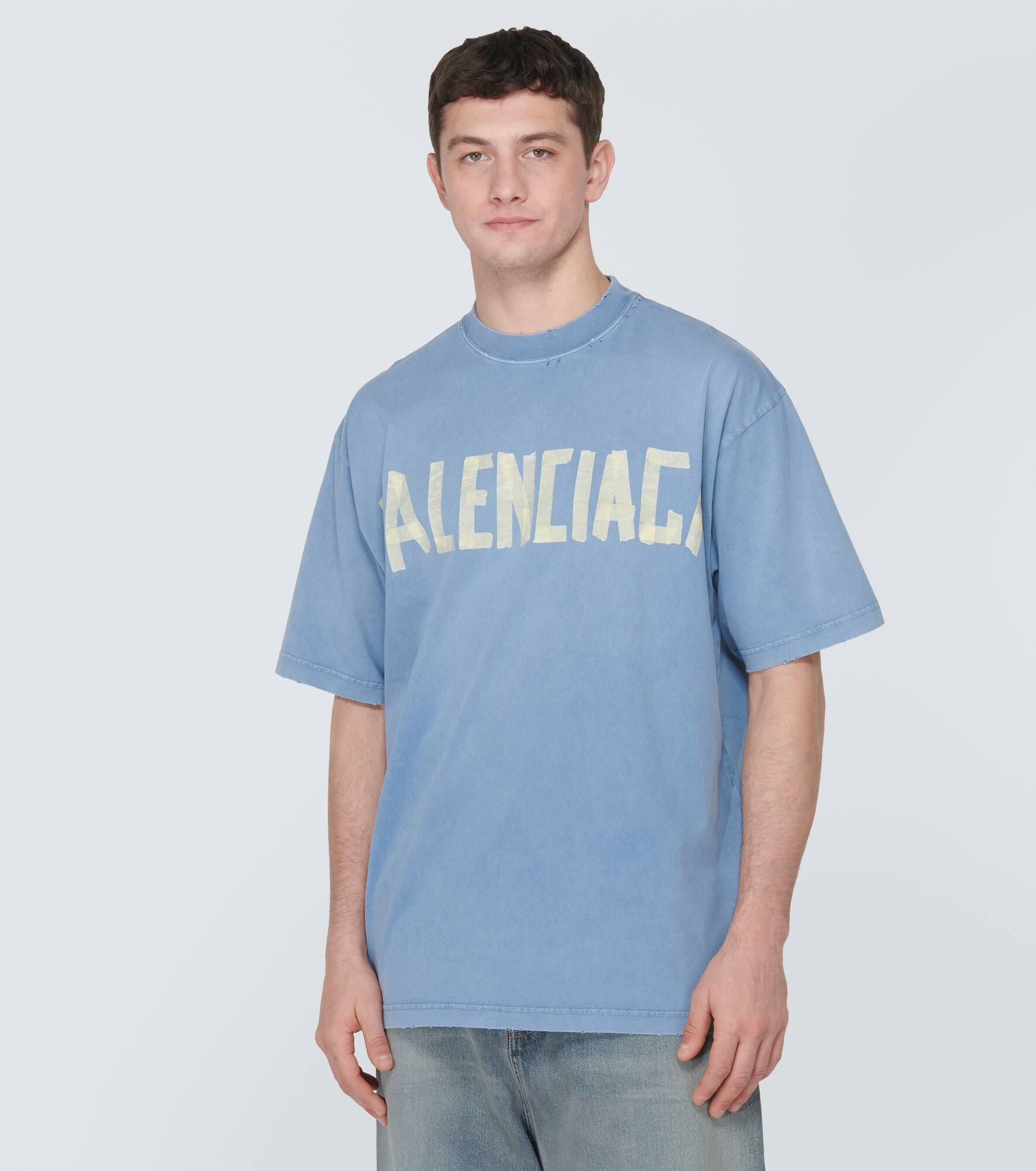 Tape Type cotton jersey T-shirt - 3