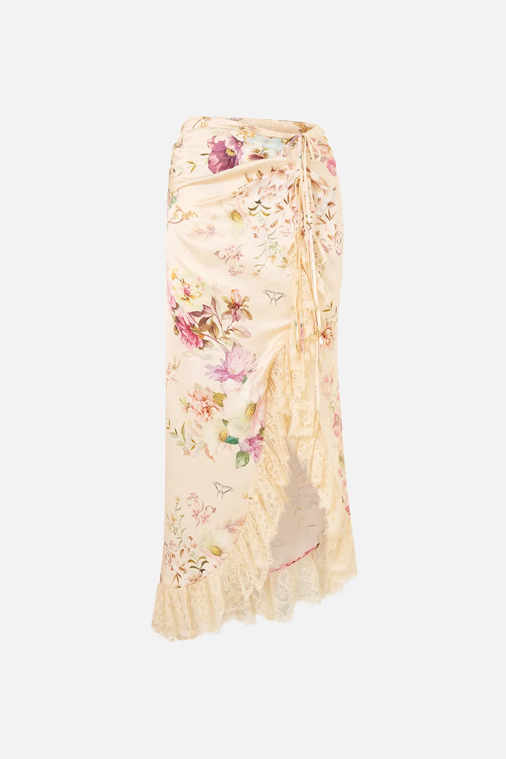 WRAP TIE SKIRT WITH RUFFLE - 1