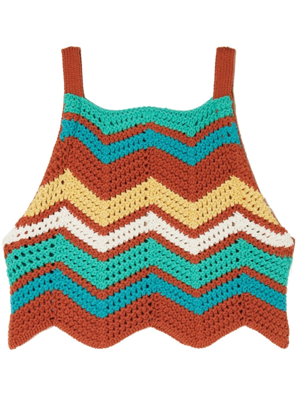 Kaleidoscopic chevron knit top - 1