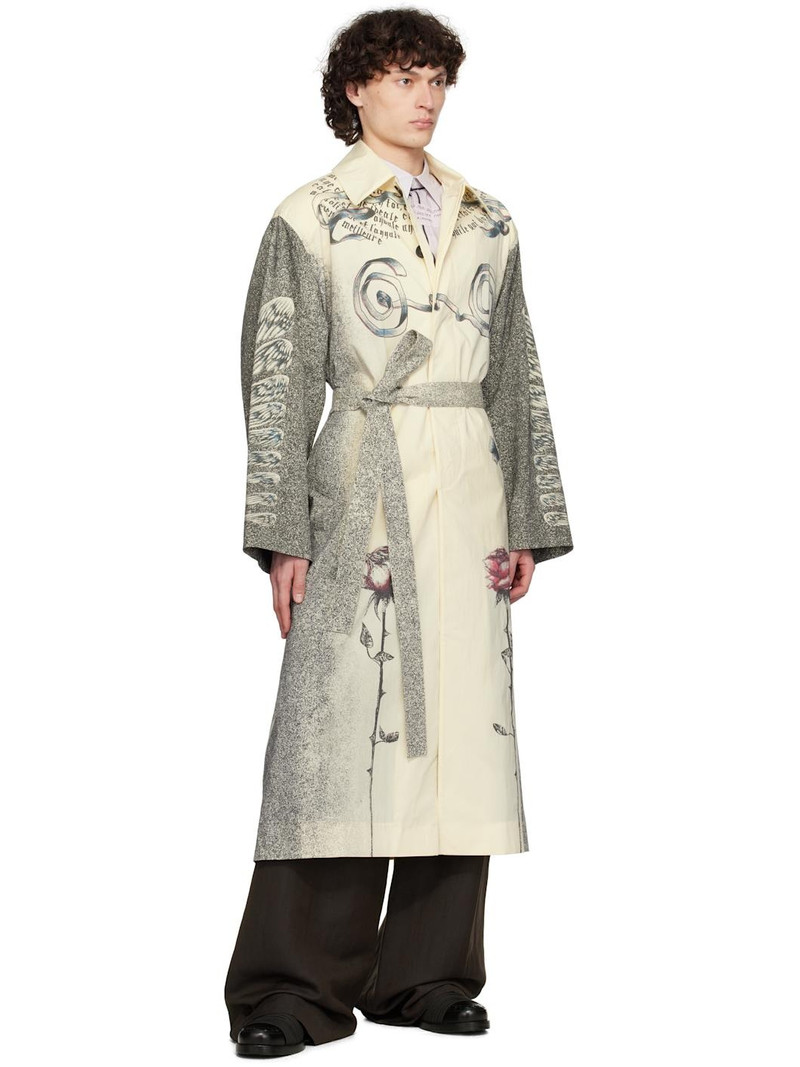 Jean Paul Gaultier Beige 'The Multi-Tattoo' Trench Coat outlook