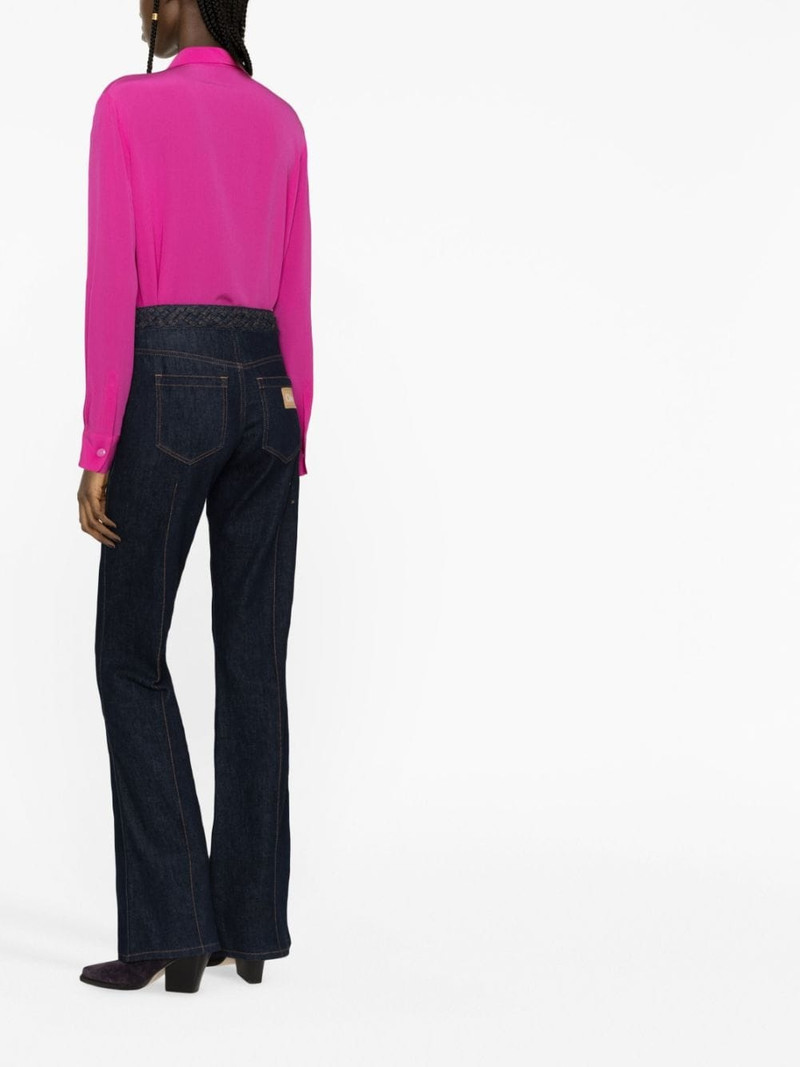 Pegaso-appliqué silk shirt 4