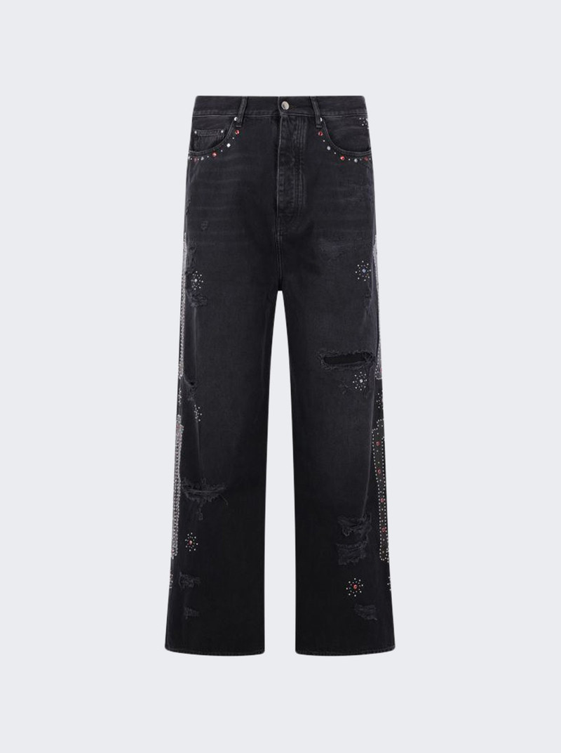 Bones Studded Baggy Jean Vintage Black 1