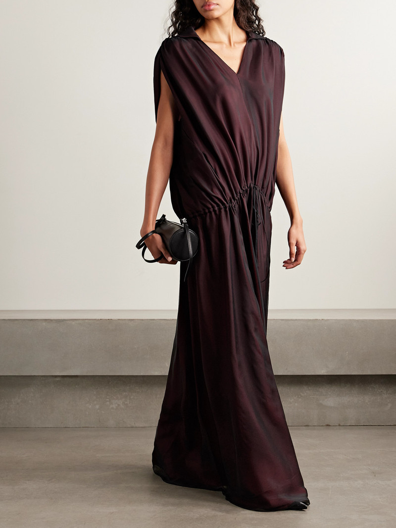 KALLMEYER Gillian Layered Gathered Silk-chiffon Maxi Dress outlook