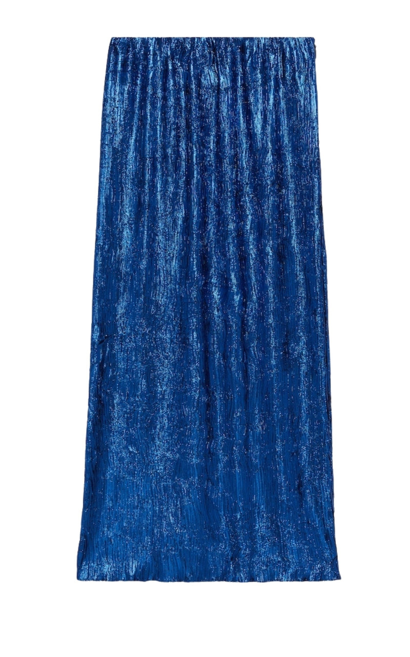 Blue Lurex Skirt - 1