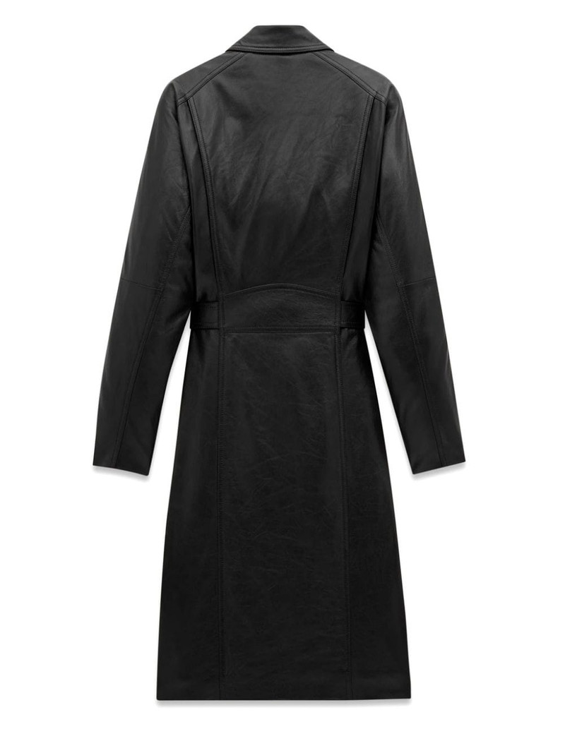 SAINT LAURENT leather coat outlook