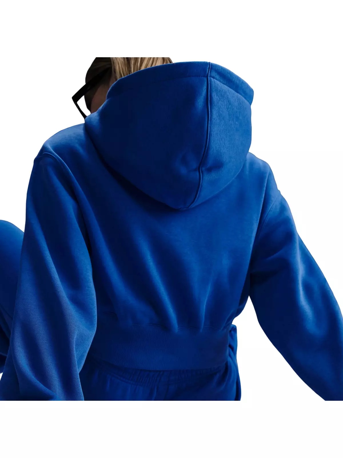 Women's Sportswear Phoenix Fleece Loose Cropped Full-Zip Hooded Jacket - Blue - 2