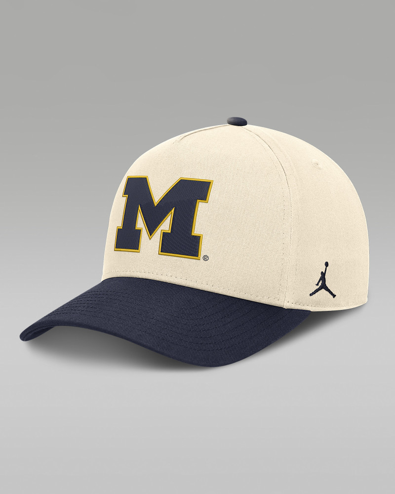 Michigan Campus Prep Rise Men's Jordan Brand College A-Frame Adjustable Hat 1