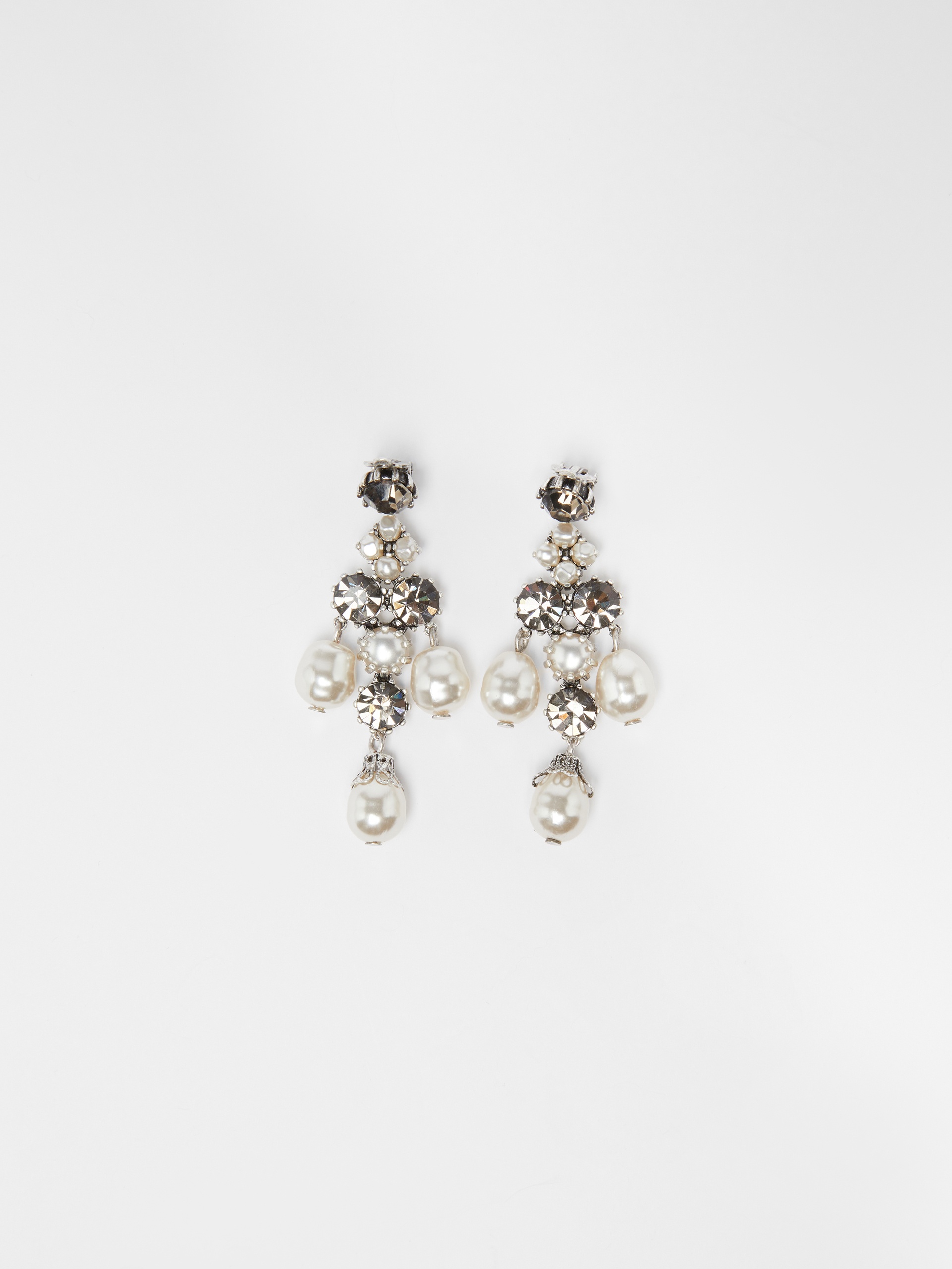 POGGIO Pearl and rhinestone earrings - 1
