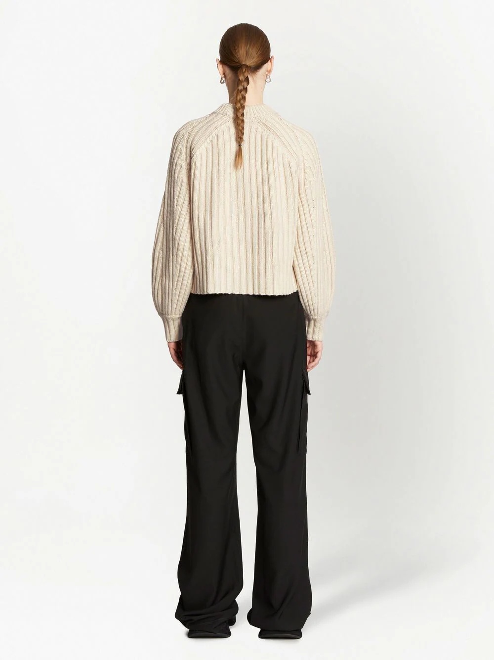cropped ribbed-knit jumper - 4