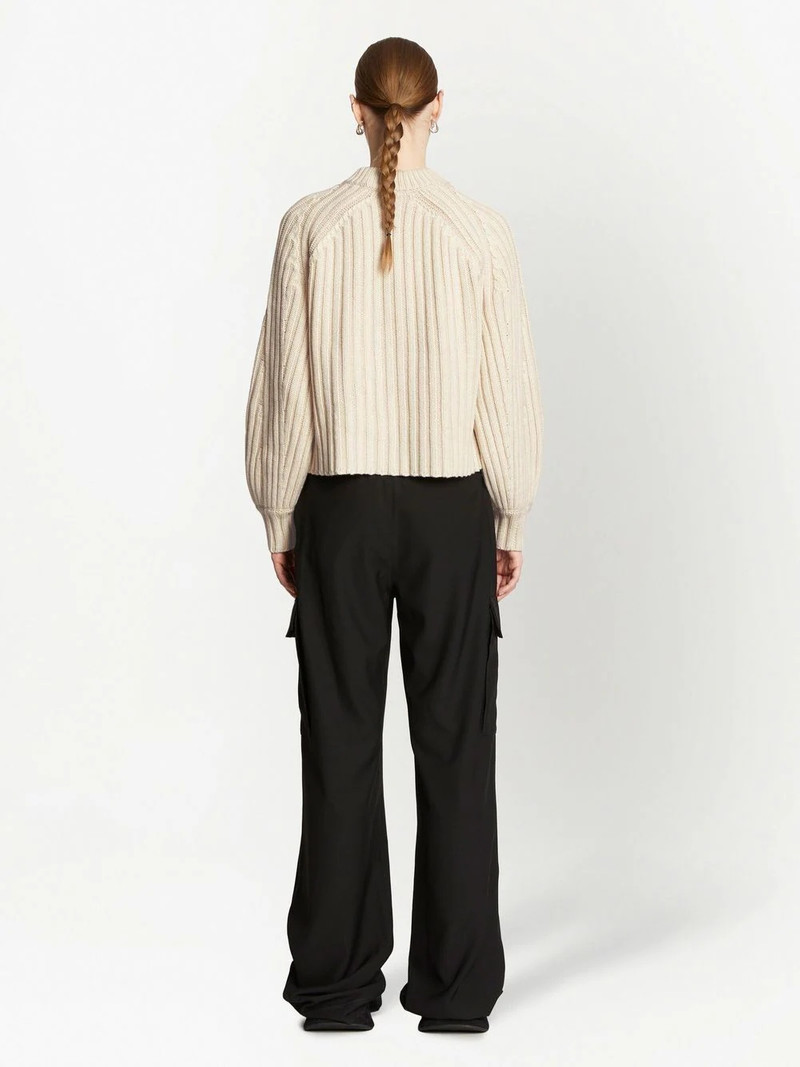 cropped ribbed-knit jumper 4