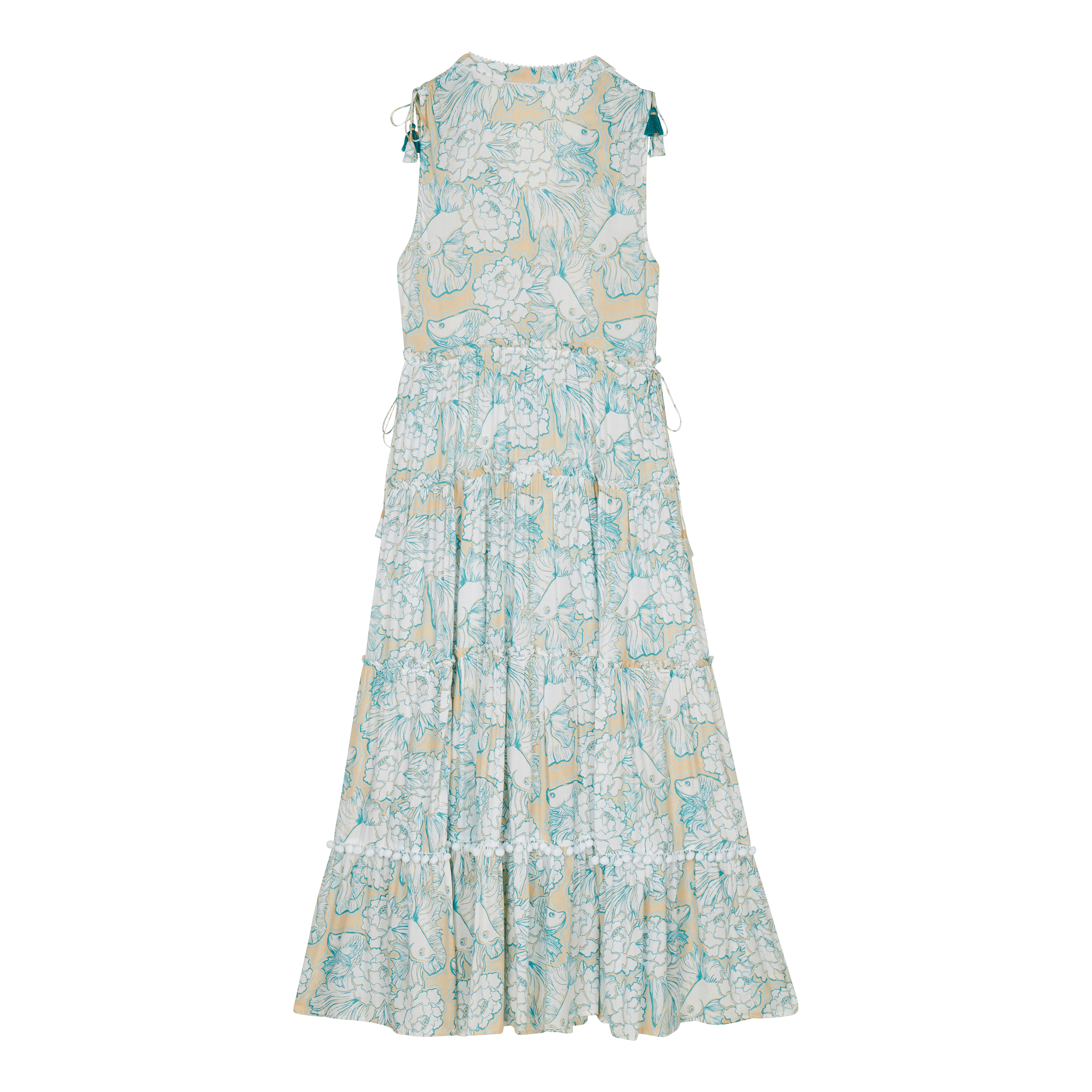 Women Maxi Dress Hidden Fishes - Vilebrequin x Poupette St Barth - 2