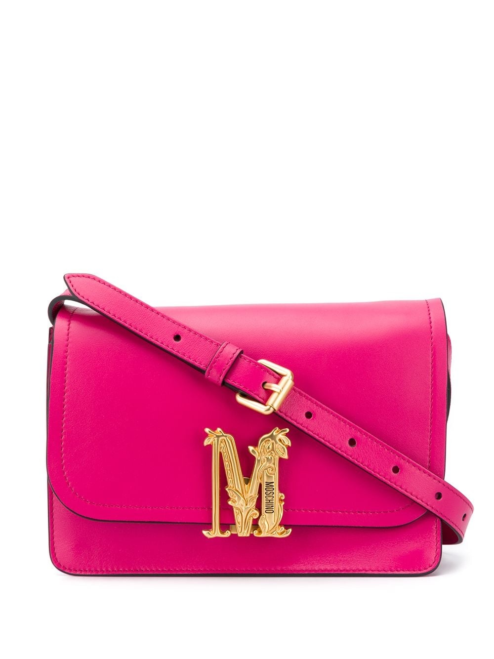 monogram plaque shoulder bag - 1