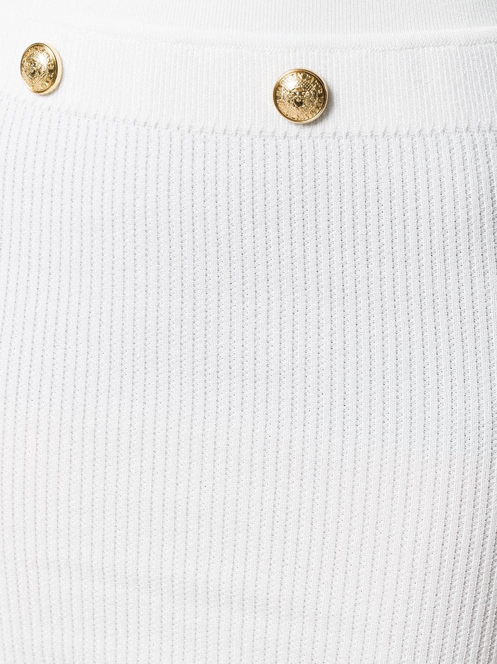 gold-tone button detail knit skirt - 5