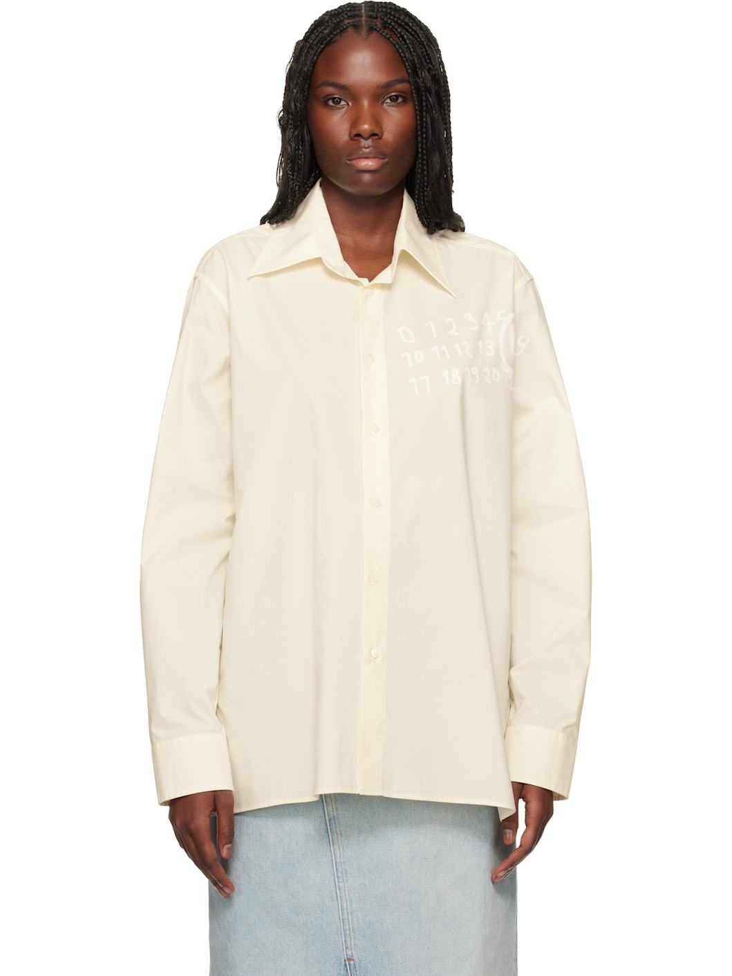 Off-White Poplin Shirt - 1