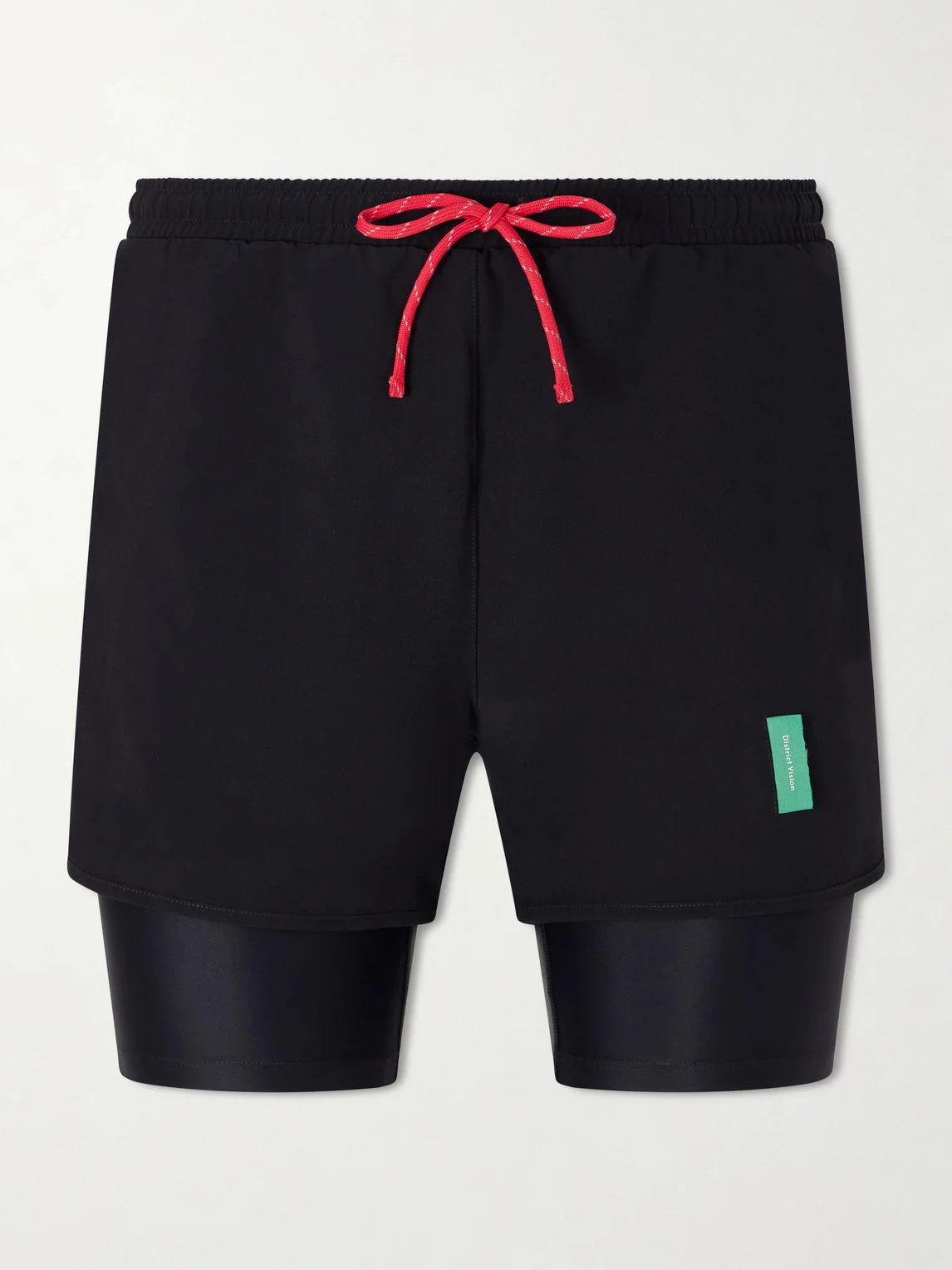 Straight-Leg Layered Logo-Appliquéd Shell Shorts - 1