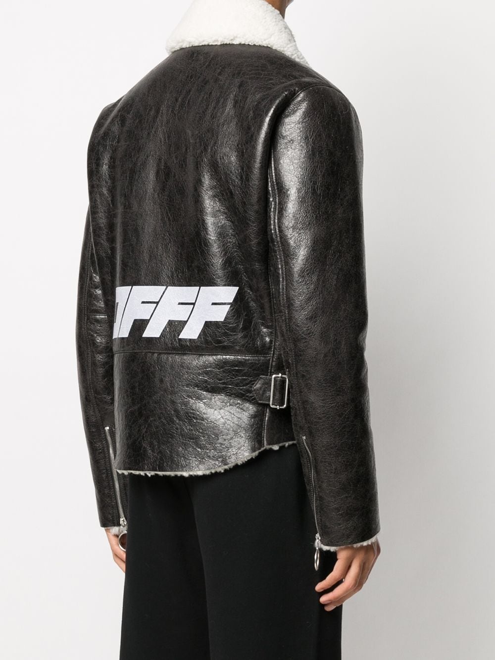 logo-print aviation jacket - 4