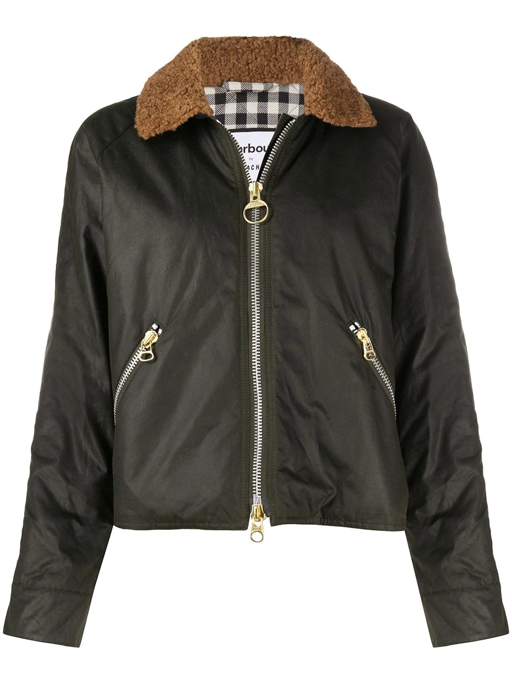 teddy-collar bomber jacket - 1