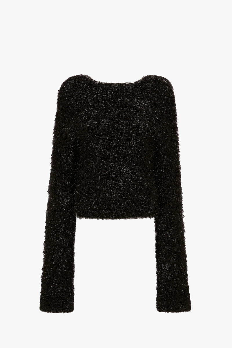 Open Back Jumper In Black 1