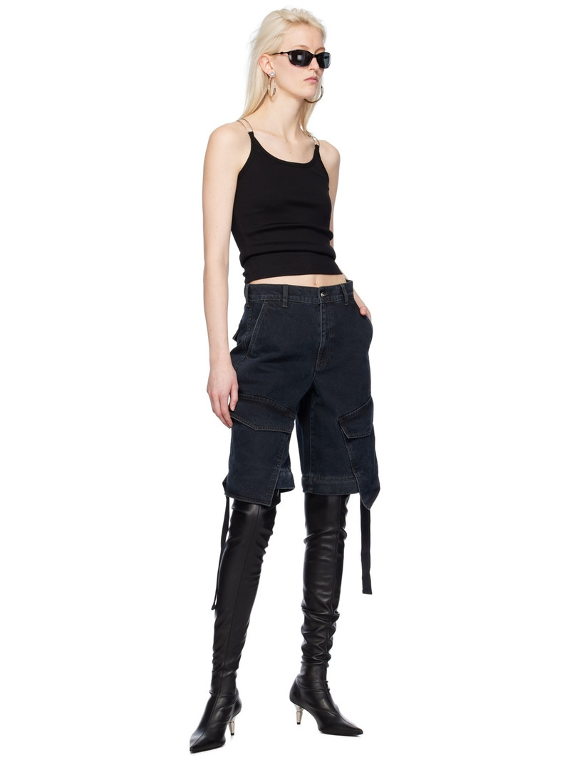 Dion Lee Black Wire Strap Tank Top outlook