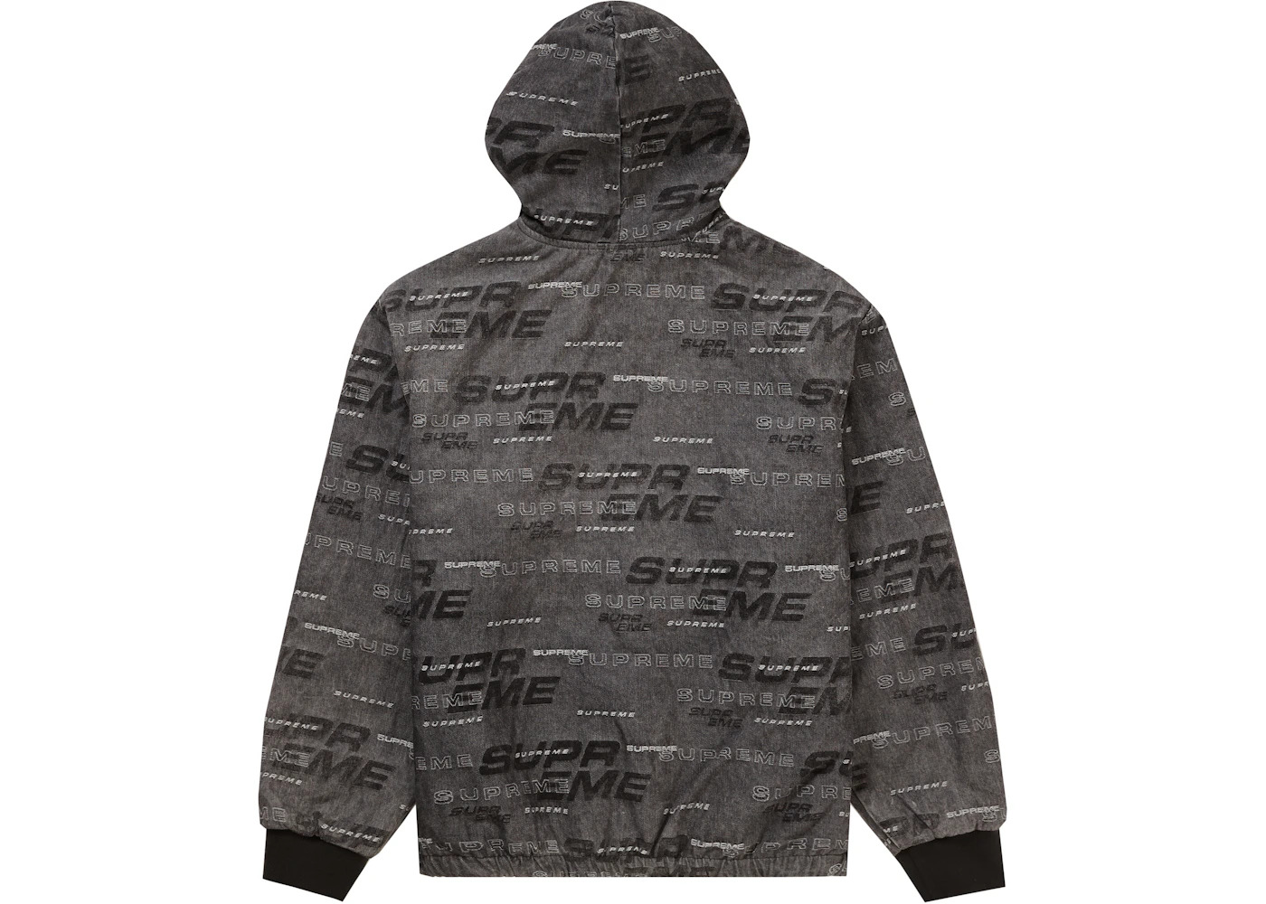 Supreme Reversible Dimensions Logo Denim Work Jacket Black - 2