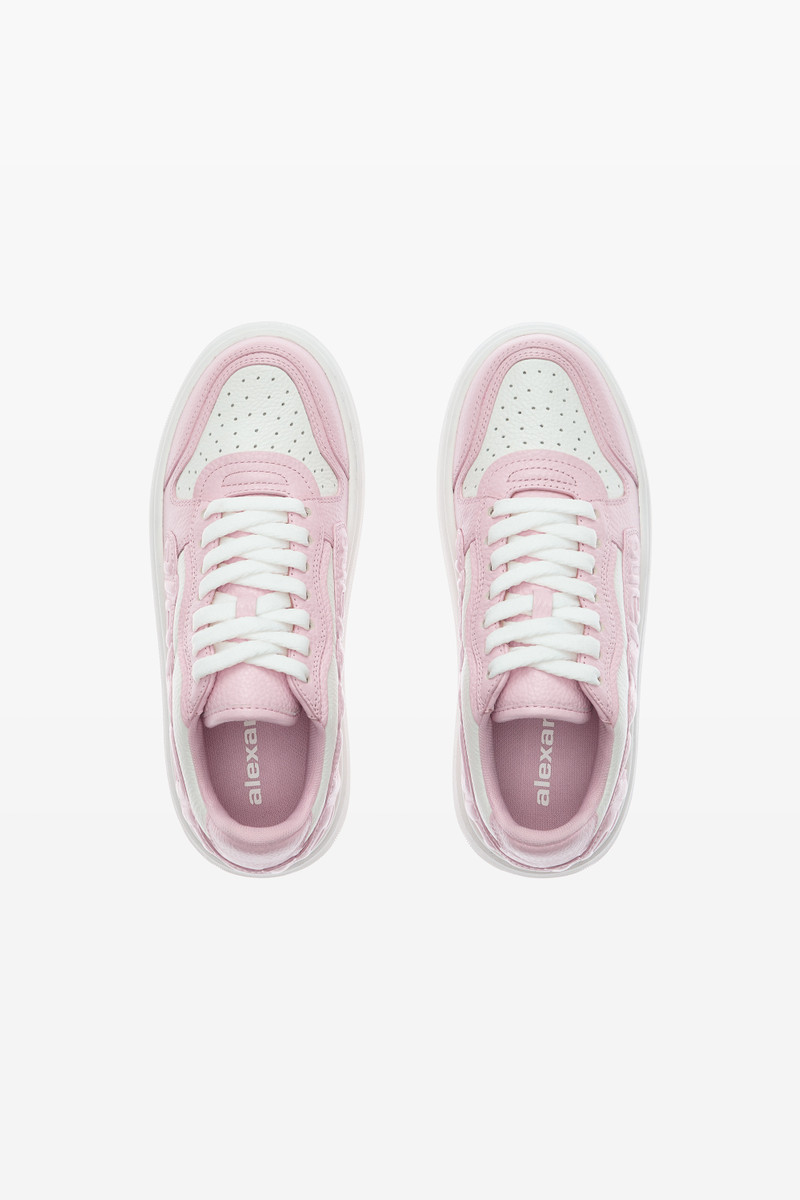 Puff Pebble Leather Sneaker with Logo 6