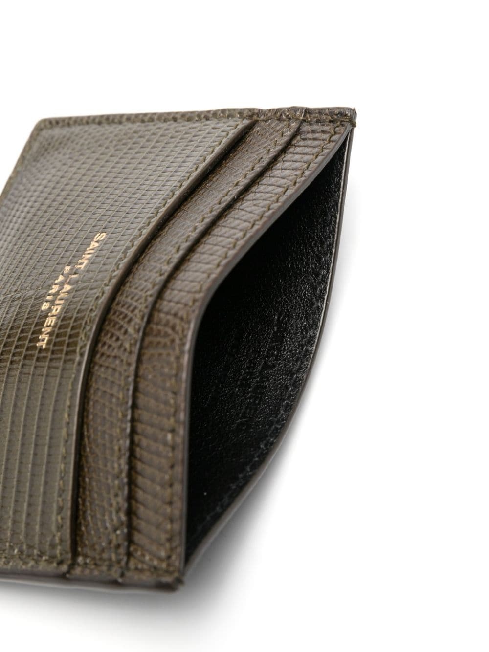 logo-stamp embossed-leather cardholder - 3