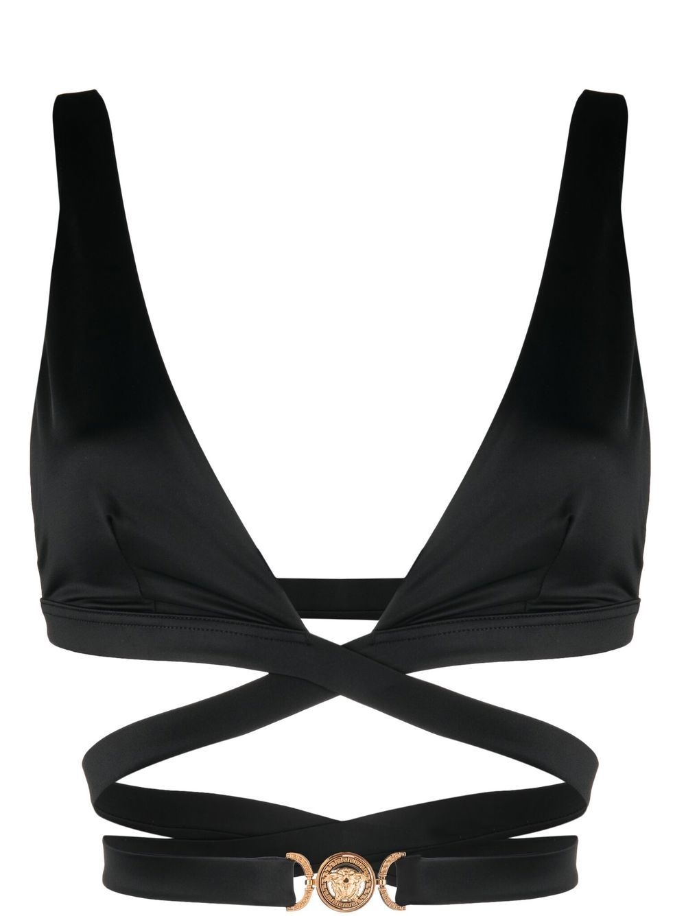 logo-embellished bikini top - 2